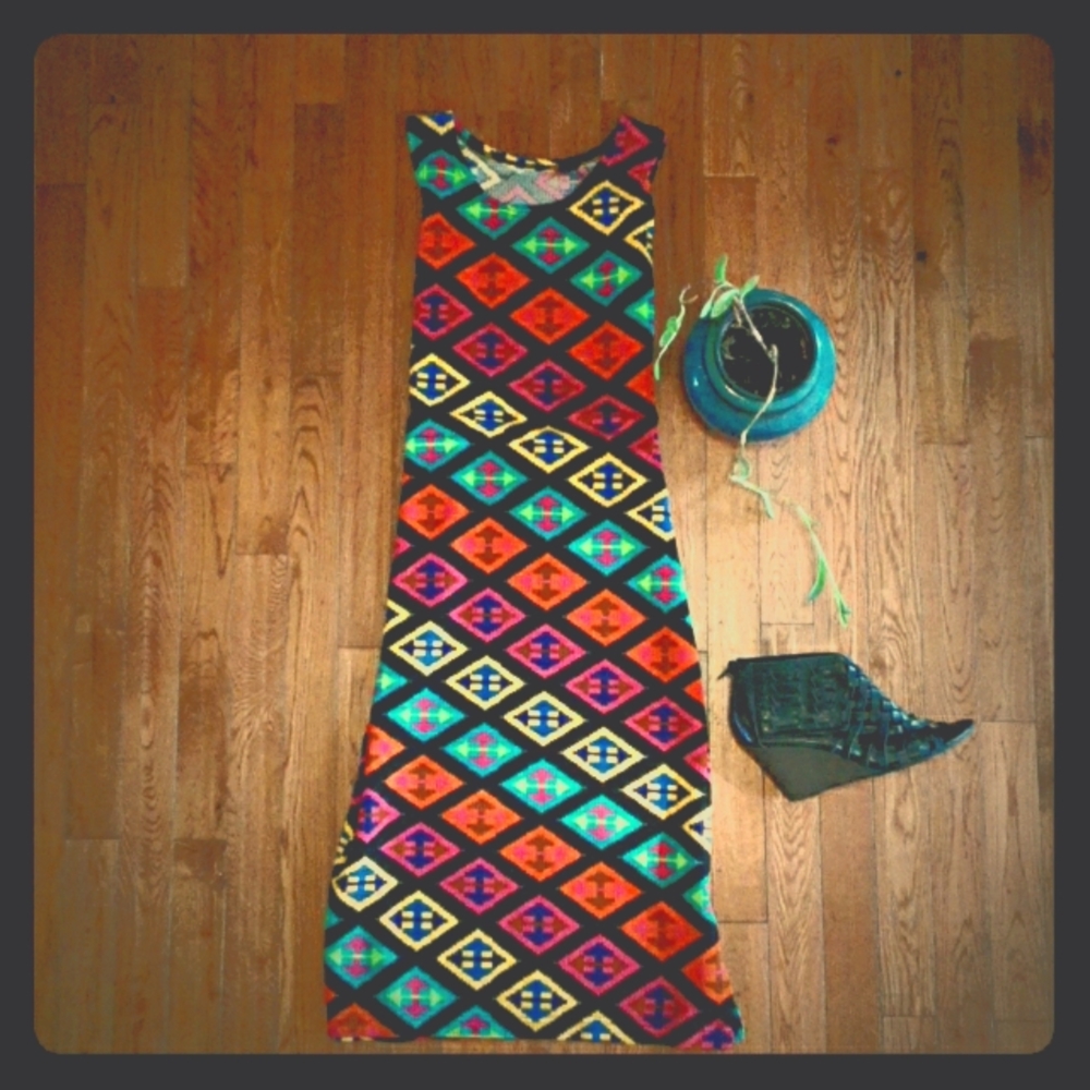 Vibrant Aztec dress
